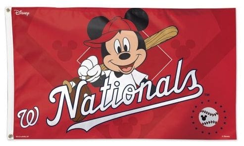 Washington Nationals Flag 3x5 Mickey Mouse Baseball 1