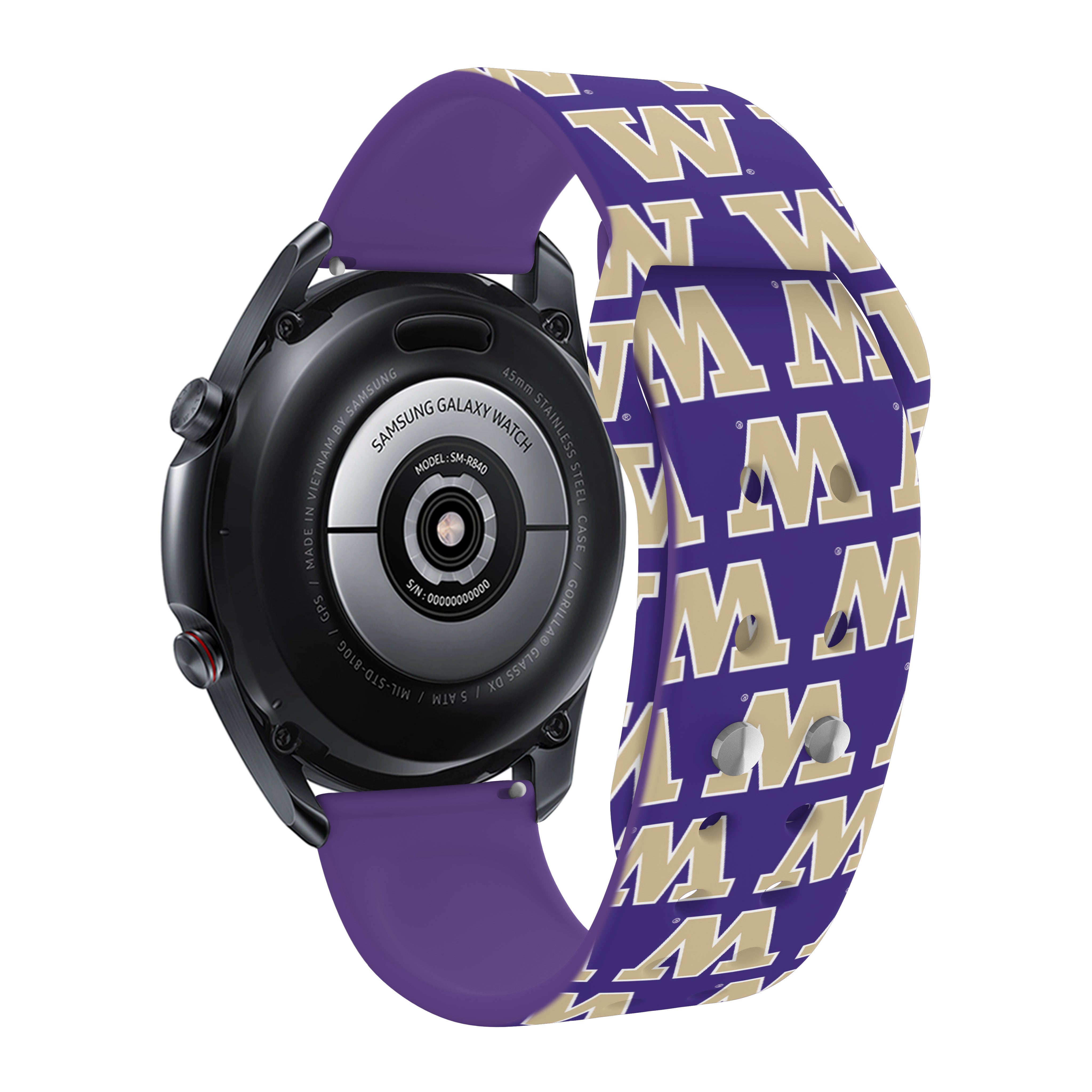 Washington Huskies HD Watchband for Samsung, Garmin, Fossil, and More for Samsung, Garmin, Fossil, and More 9