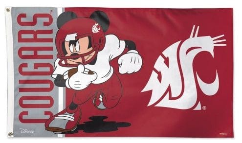 Washington State Cougars Flag 3x5 Mickey Mouse Disney