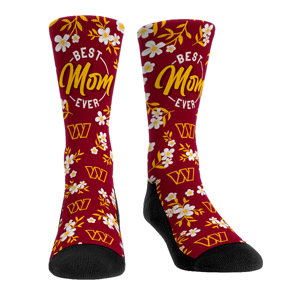 Washington Commanders - Best Mom Floral | Rock 'Em Socks