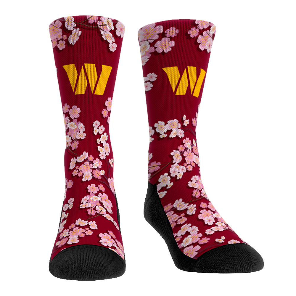 Washington Commanders - Cherry Blossoms All-Over | Rock 'Em Socks