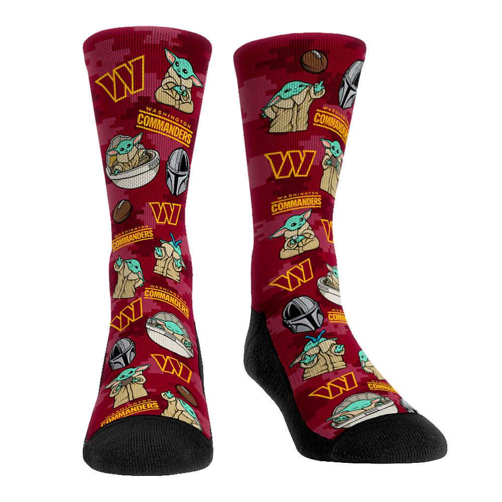 Washington Commanders - Star Wars  - Grogu All-Over | Rock 'Em Socks 1