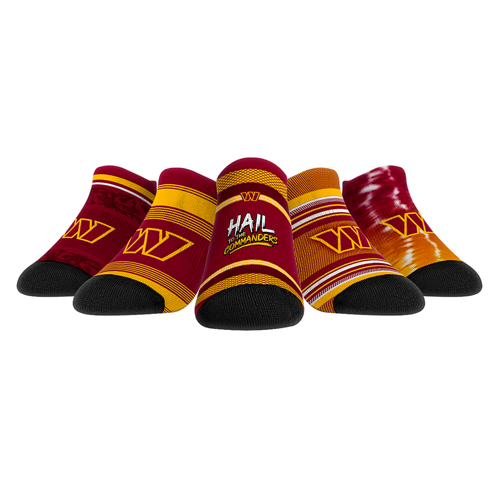 Washington Commanders - Low Cut  - Super Fan 5-Pack | Rock 'Em Socks 1