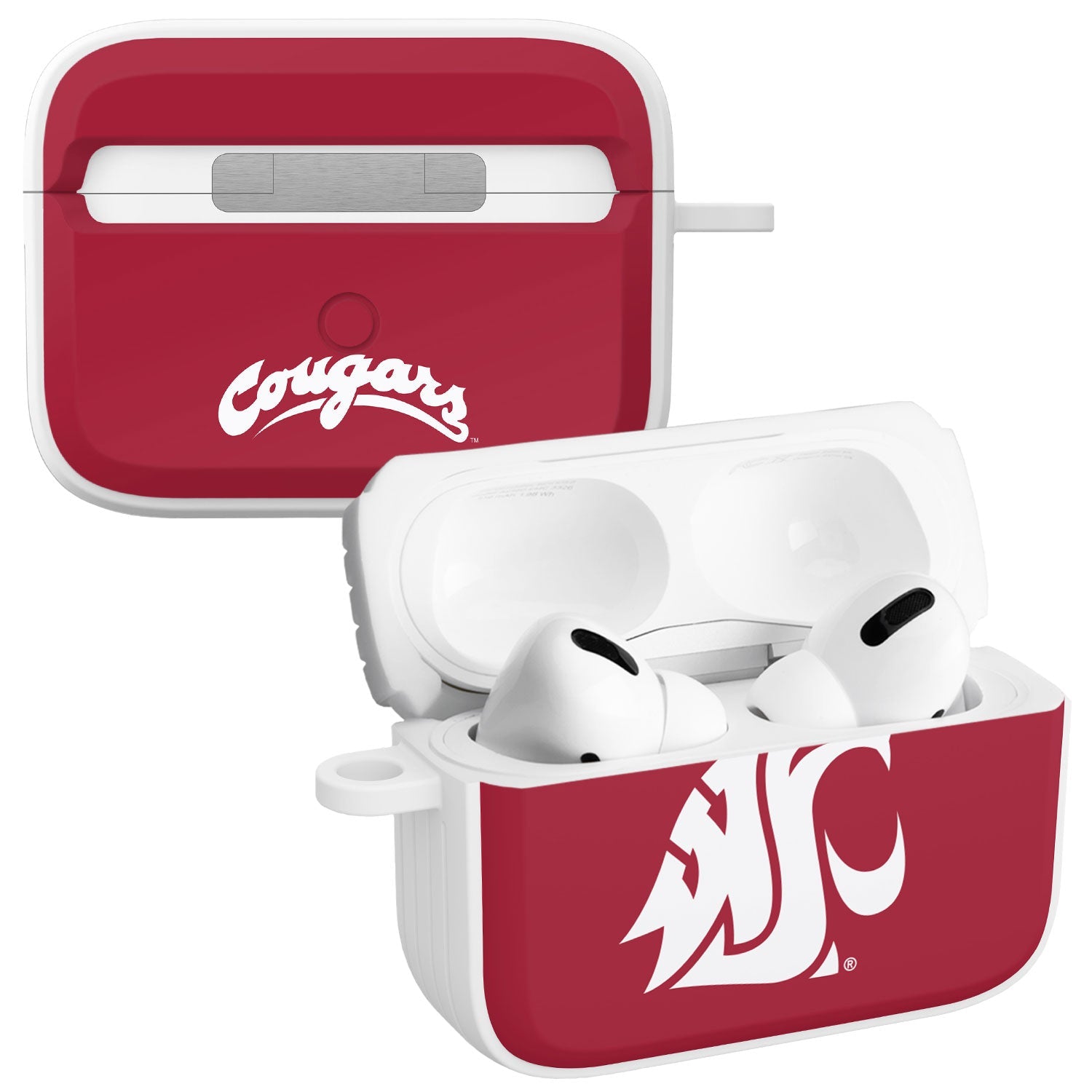 Washington State Cougars HDX Apple Airpods Pro 1 & 2 Case Cover 1