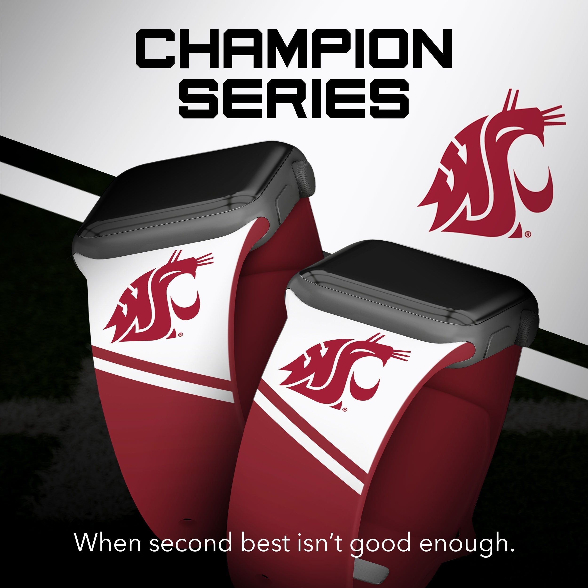 Washington State Cougars HD Apple Watch Band 18