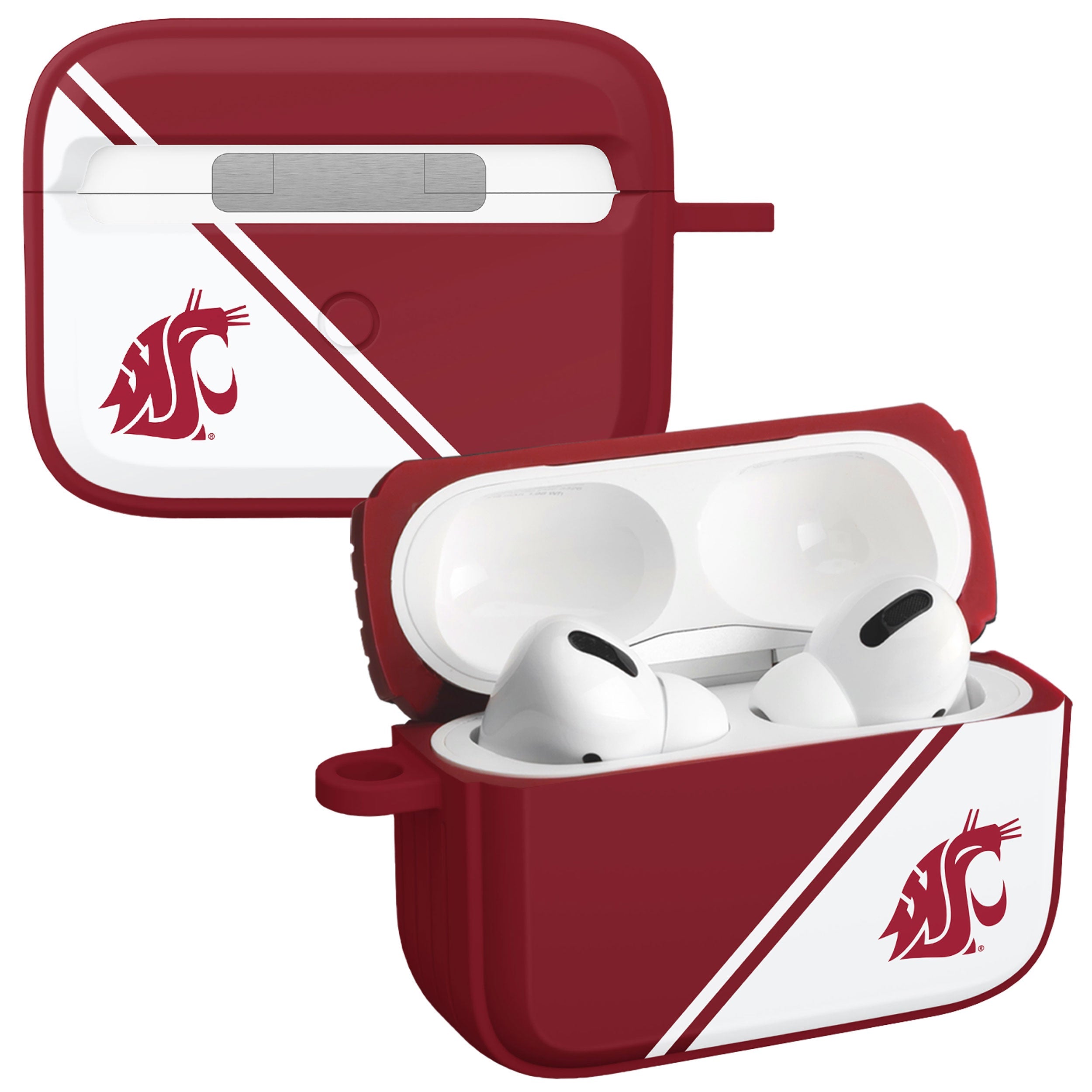 Washington State Cougars HDX Champion Series Apple AirPods Pro 1 & 2 Case Cover 1