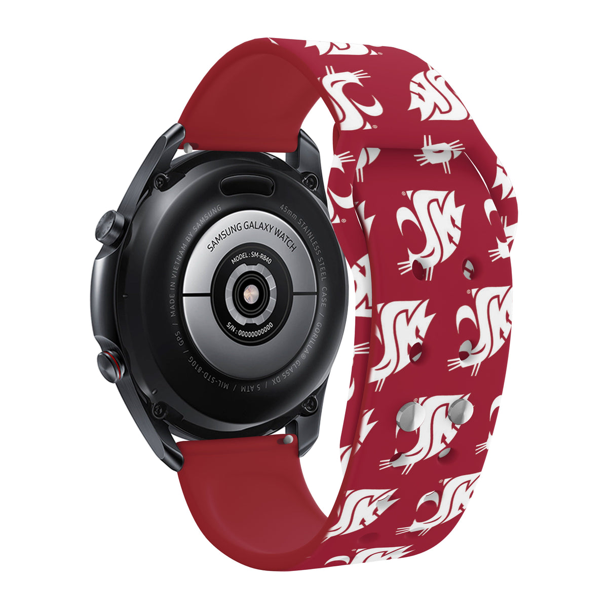 Washington State Cougars HD Watchband for Samsung, Garmin, Fossil, and More for Samsung, Garmin, Fossil, and More | Affinity Bands 9