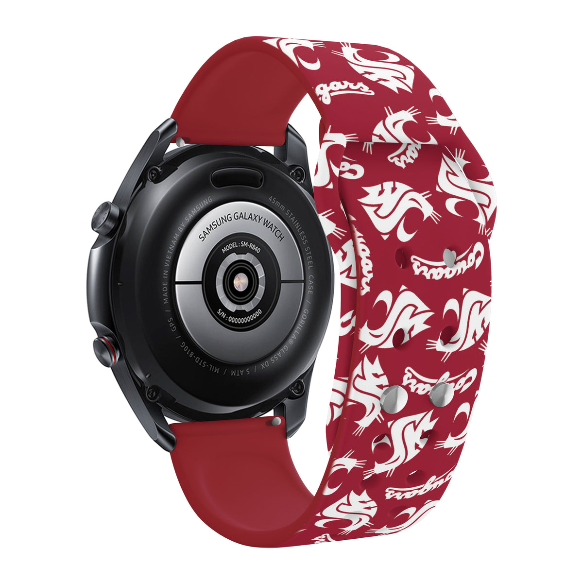 Washington State Cougars HD Watchband for Samsung, Garmin, Fossil, and More for Samsung, Garmin, Fossil, and More | Affinity Bands 13