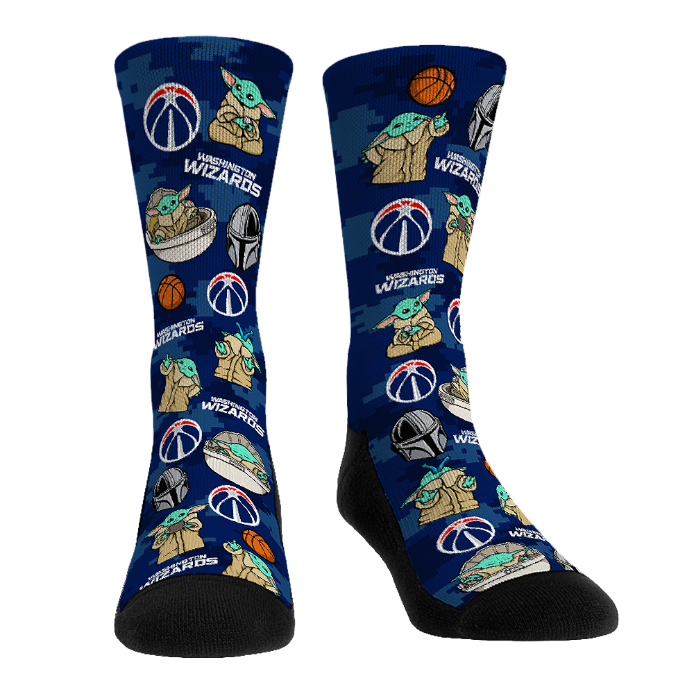 Washington Wizards - Star Wars  - Grogu All-Over | Rock 'Em Socks 1