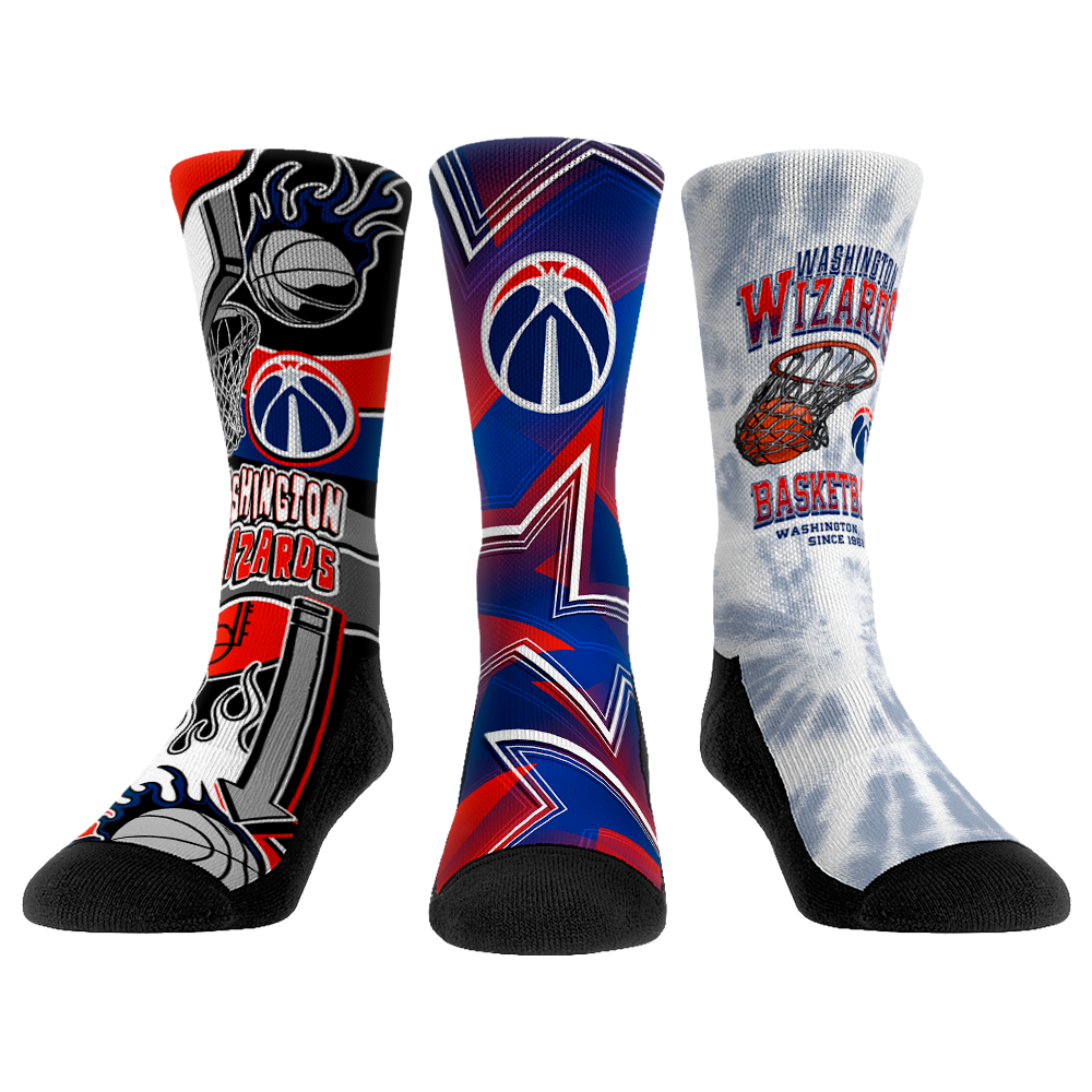 Washington Wizards - Slam Dunk  - 3-Pack | Rock 'Em Socks
