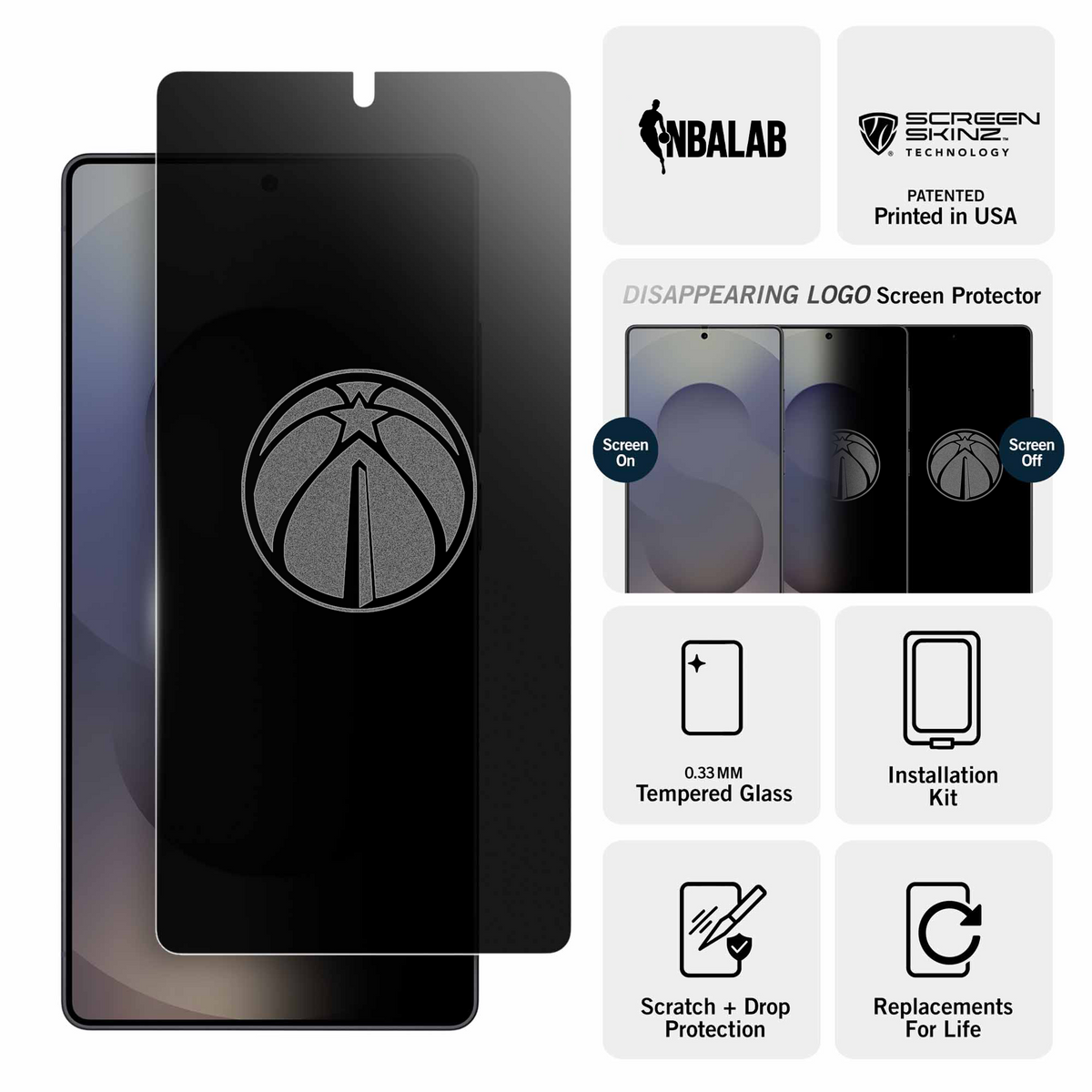 Washington Wizards Samsung Privacy Screen Protector 3