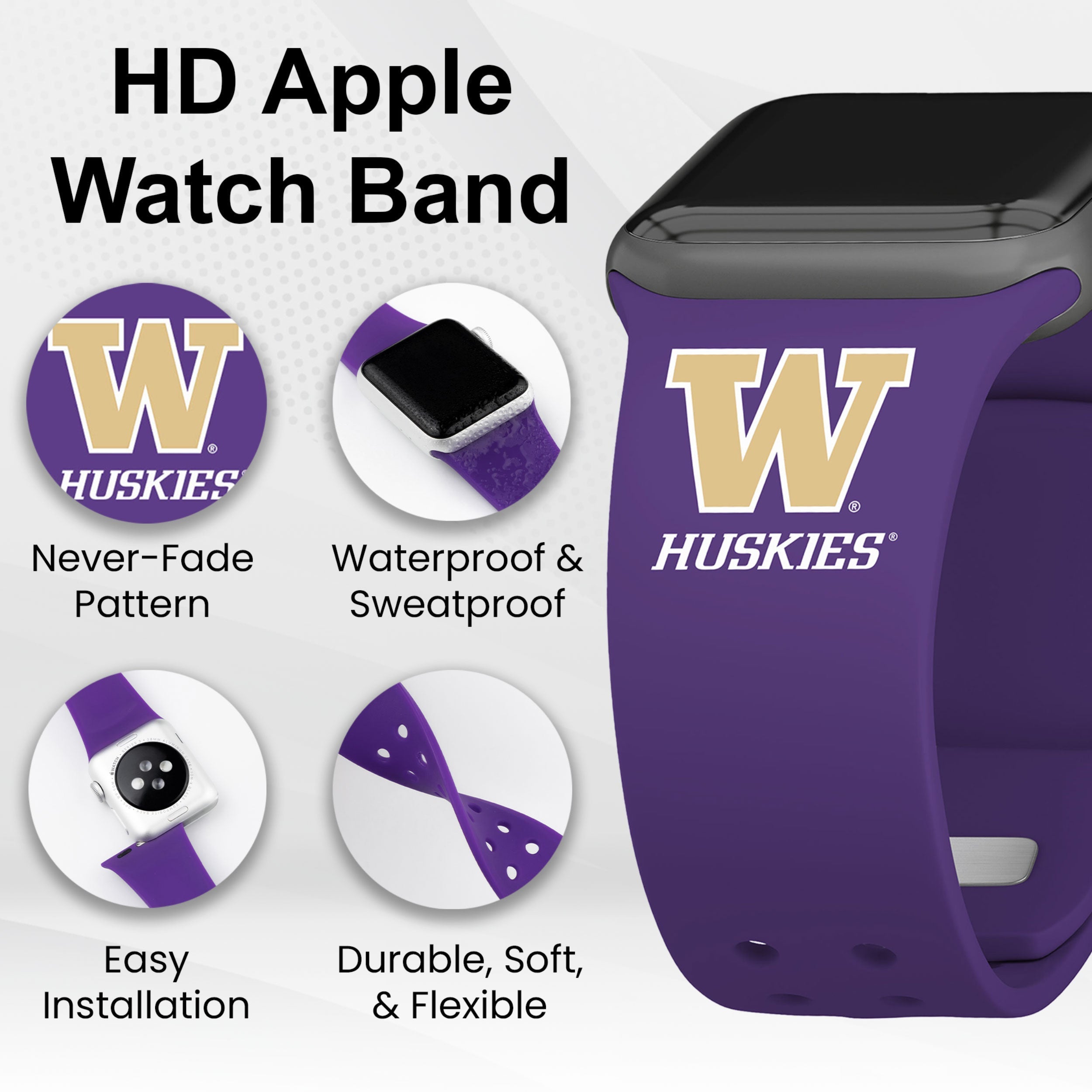 Washington Huskies HD Apple Watch Band 14