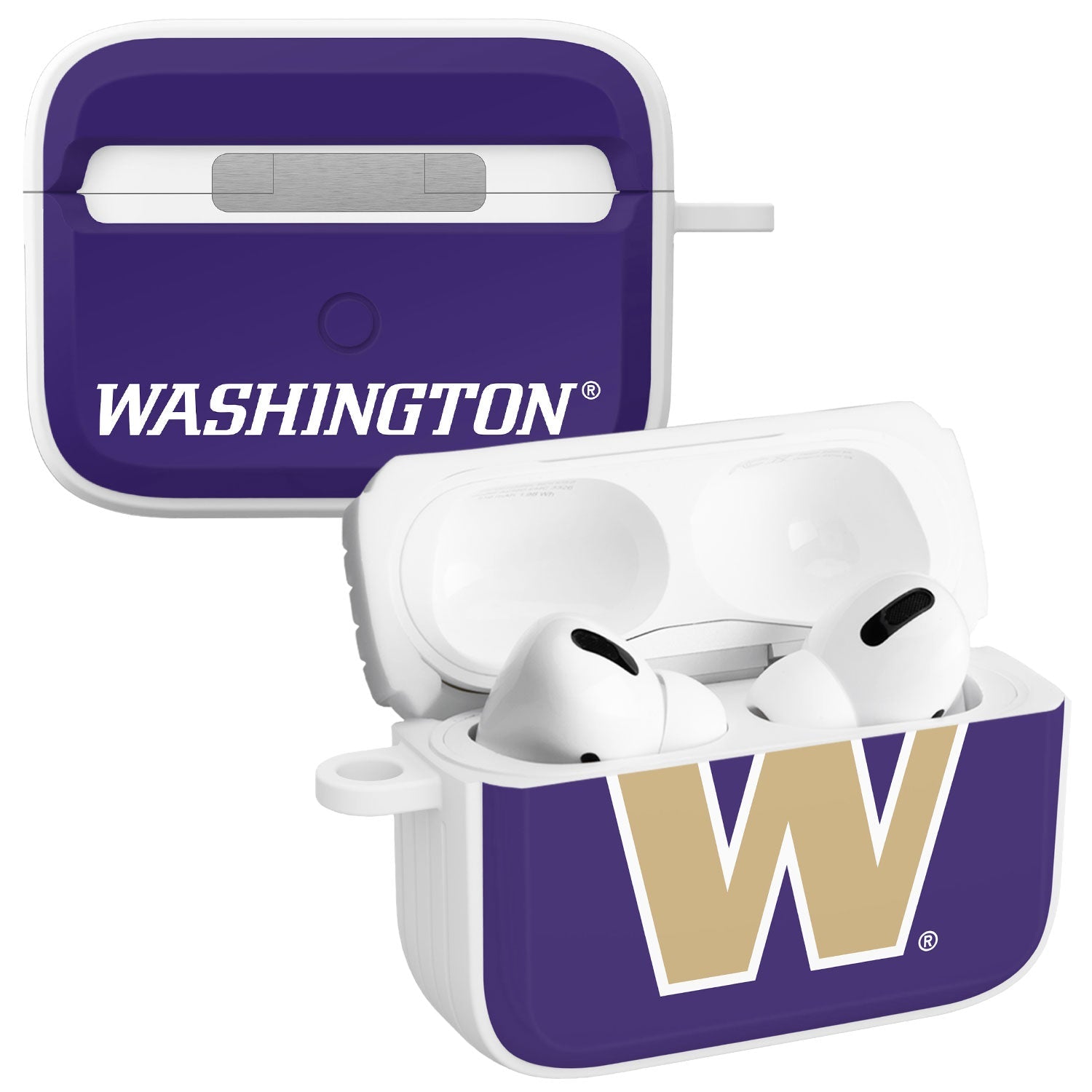 Washington Huskies HDX Apple Airpods Pro 1 & 2 Case Cover 1