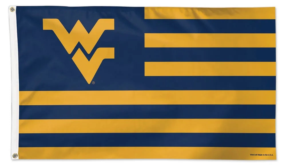 West Virginia Mountaineers Flag 3x5 Americana Striped