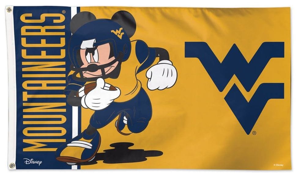 West Virginia Mountaineers Flag 3x5 Mickey Mouse Football