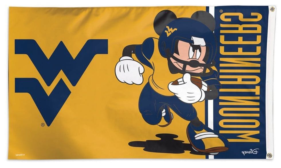 West Virginia Mountaineers Flag 3x5 Mickey Mouse Football