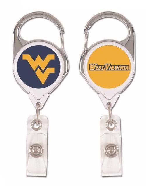 West Virginia Mountaineers Reel Retractable 2 Sided Badge Holder