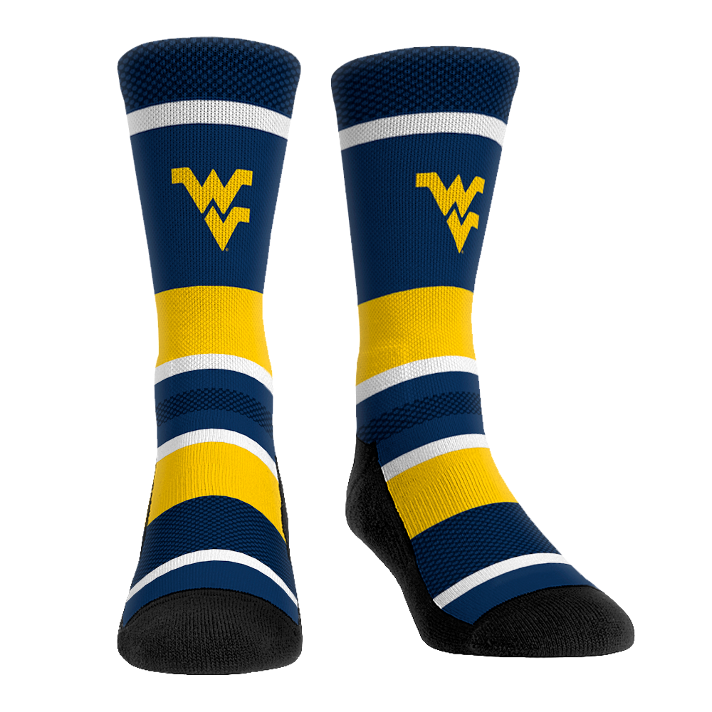 West Virginia Mountaineers - Tech Stripe | Rock 'Em Socks