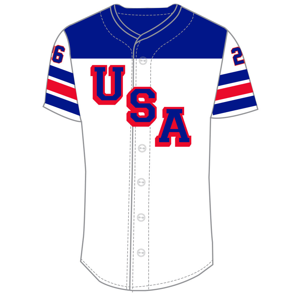 USA 2026 Performance Baseball Jersey White 3