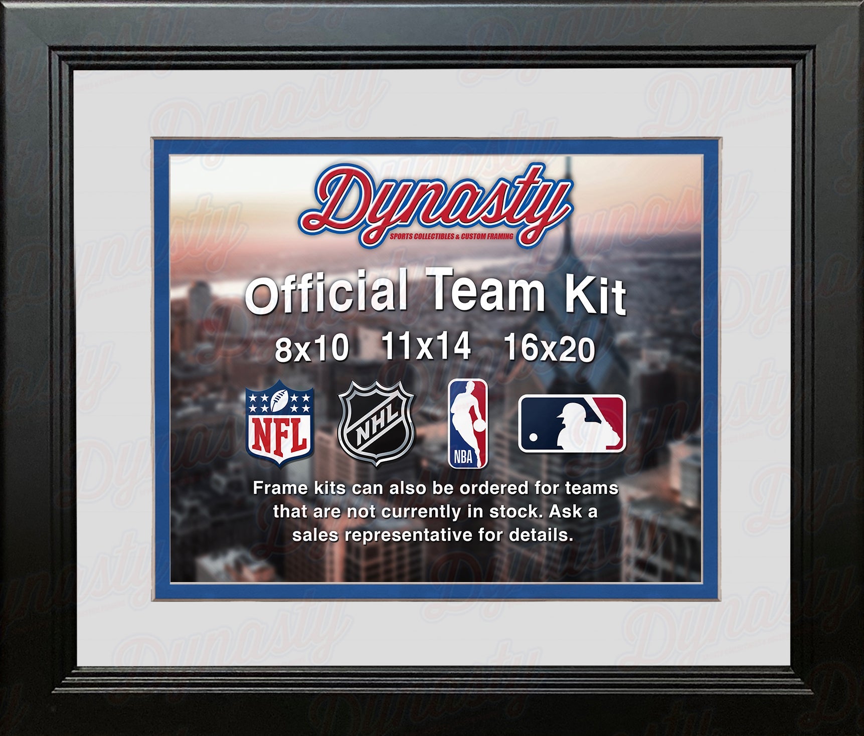 Los Angeles Dodgers Custom MLB Baseball 11x14 Picture Frame Kit (Multiple Colors) 3
