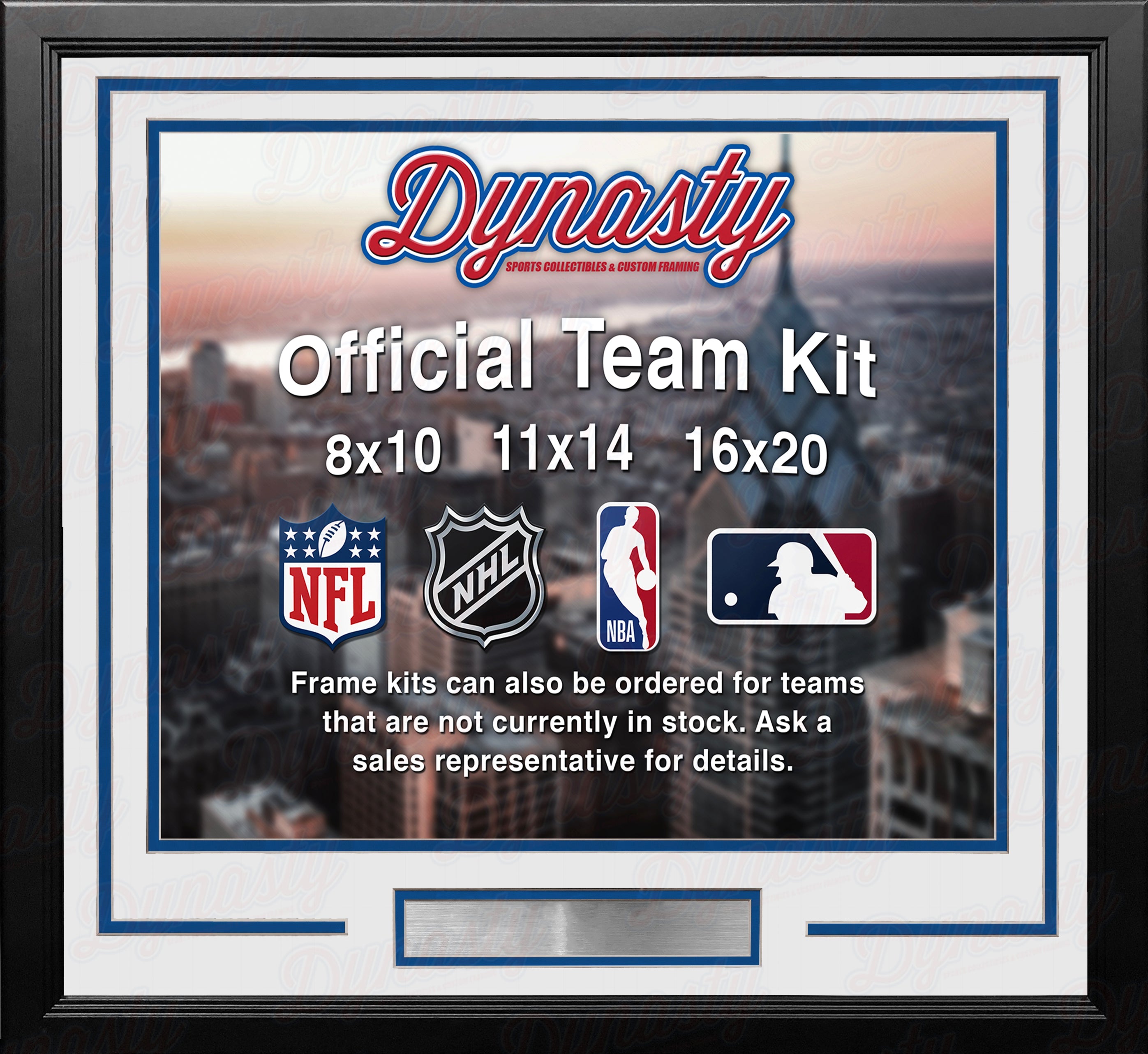 Los Angeles Rams Custom NFL Football 16x20 Picture Frame Kit (Multiple Colors) 3