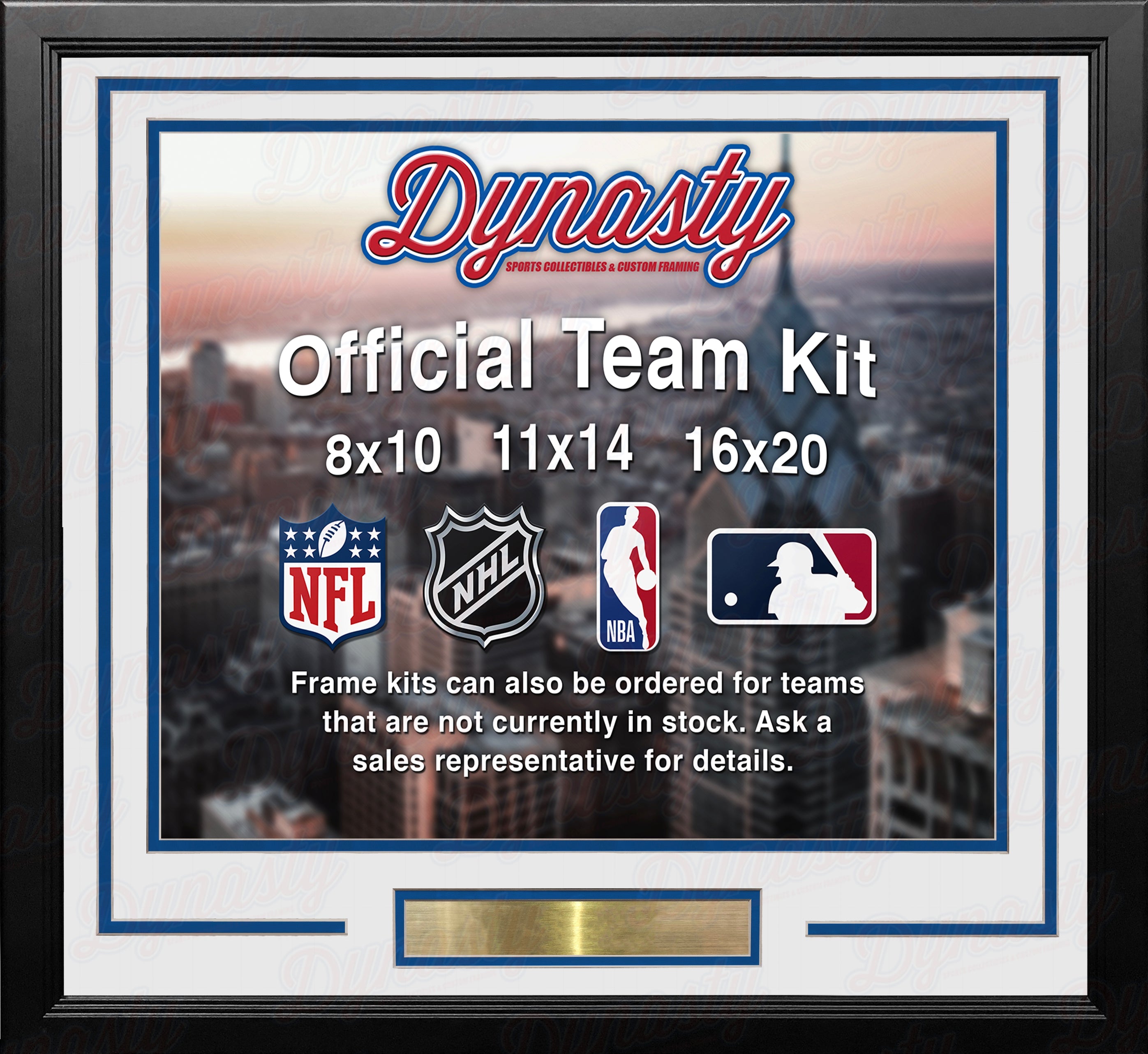Golden State Warriors Custom NBA Basketball 16x20 Picture Frame Kit (Multiple Colors) 2