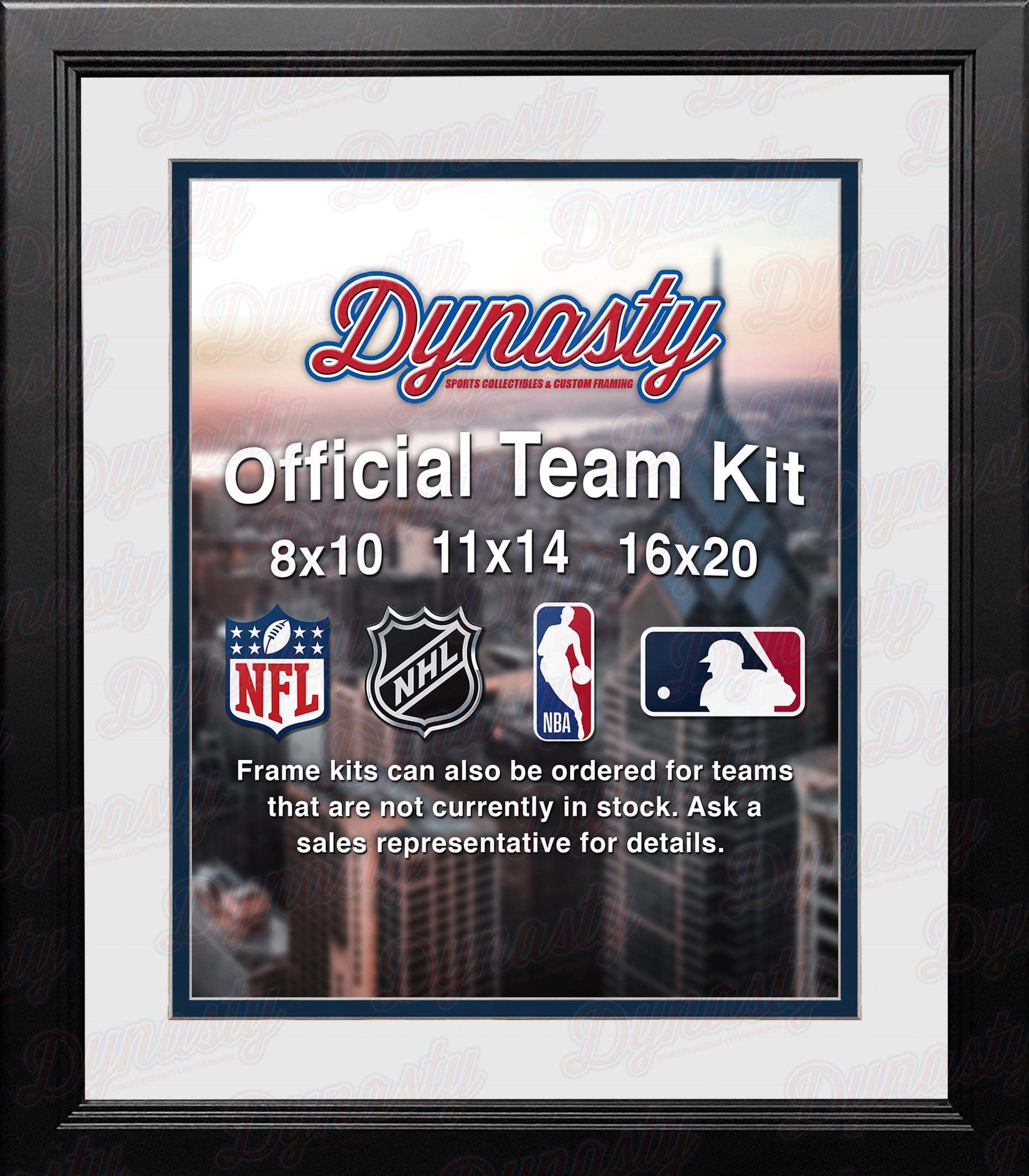 MLB Baseball Photo Picture Frame Kit - San Diego Padres (White Matting, Navy Trim) 2