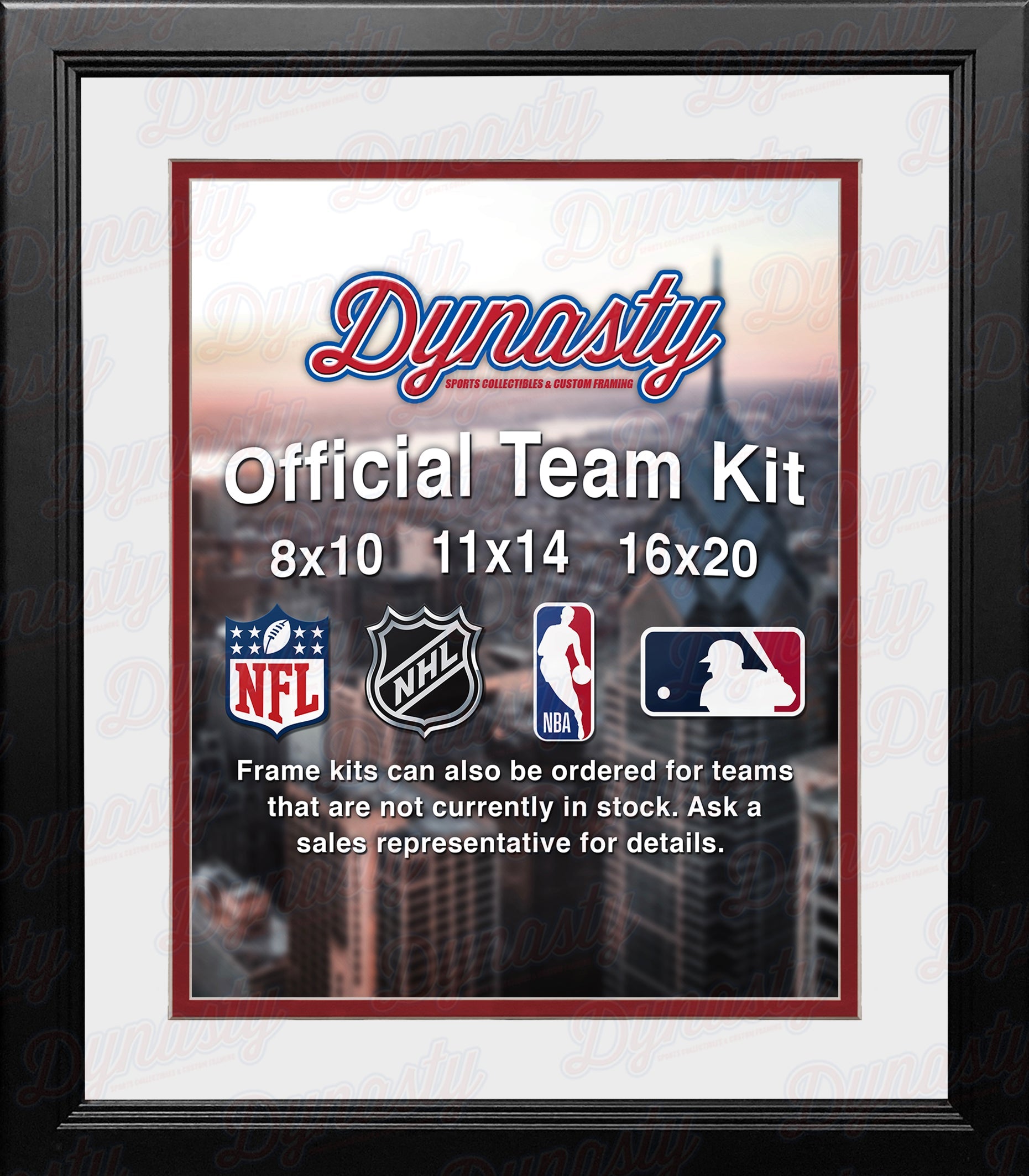 NBA Basketball Photo Picture Frame Kit - Los Angeles Clippers (White Matting, Red Trim) 2