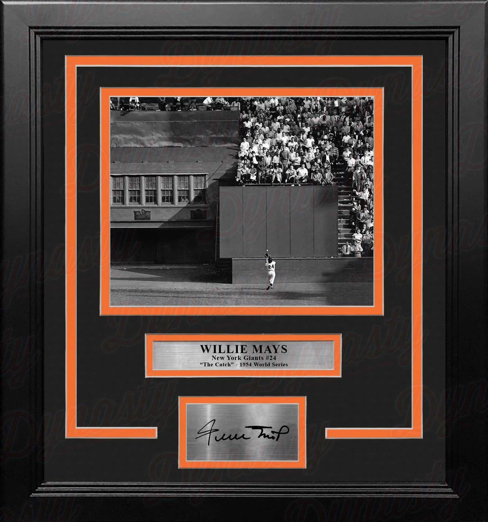 Willie Mays The Catch New York Giants 8" x 10" Framed Baseball Photo with Engraved Autograph 2