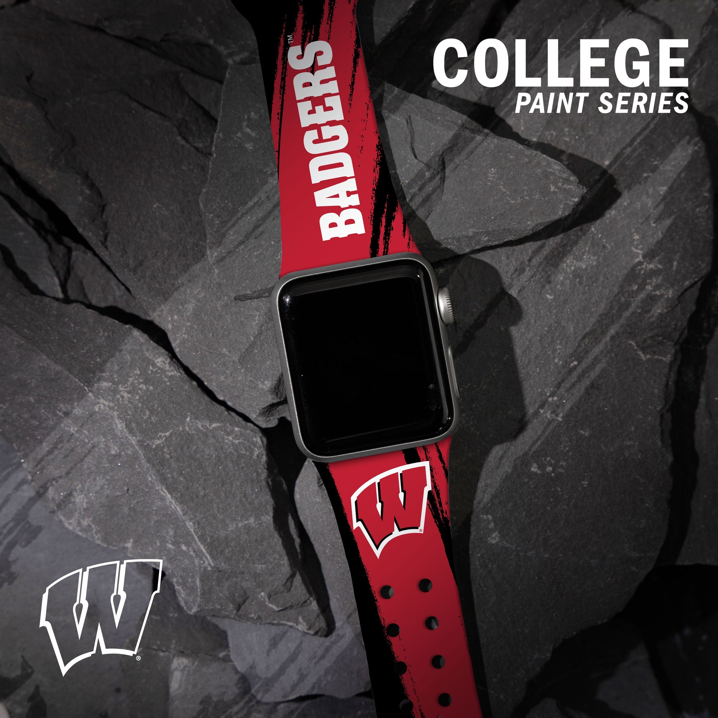Wisconsin Badgers HD Apple Watch Band 27