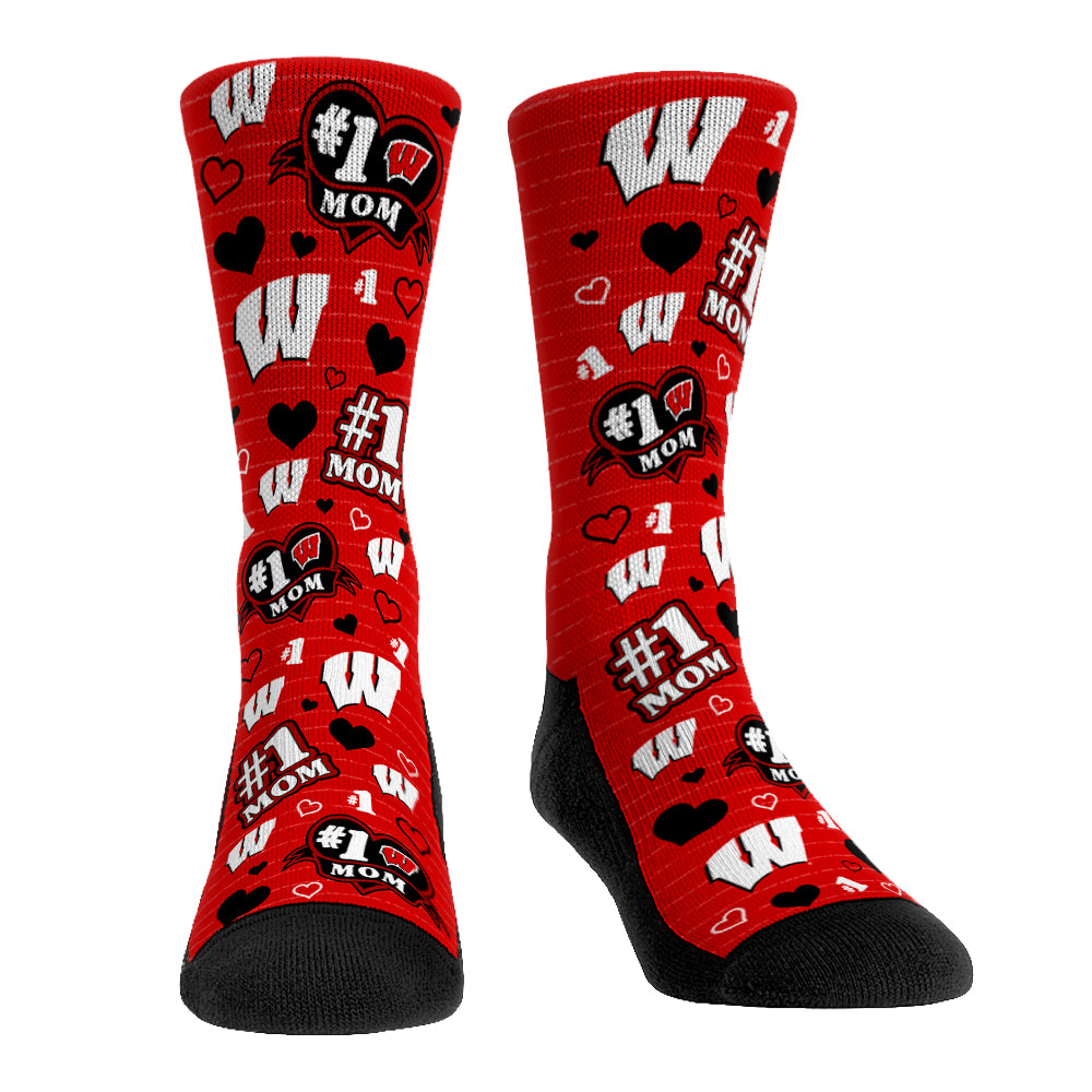 Wisconsin Badgers - #1 Mom | Rock 'Em Socks 1