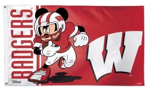 Wisconsin Badgers Flag 3x5 Mickey Mouse Football 1