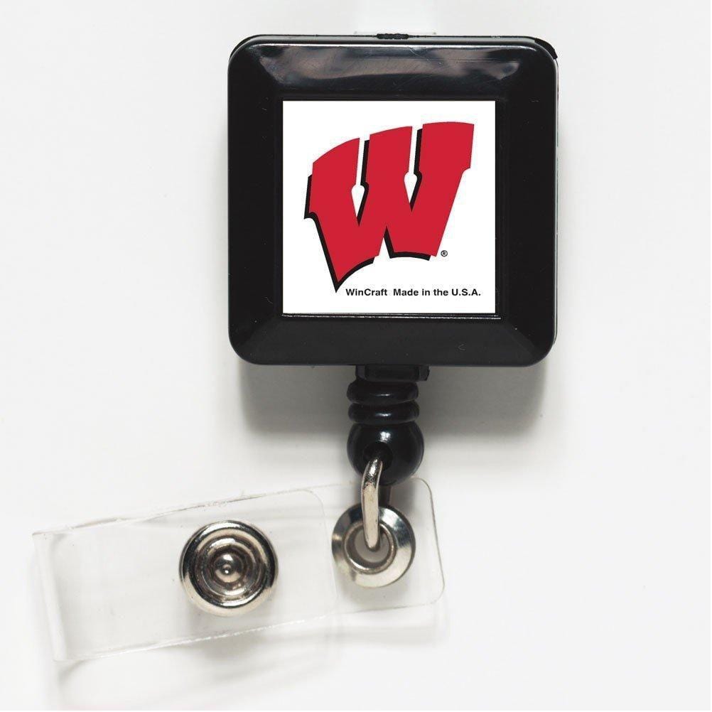 Wisconsin Badgers Reel Retractable Name ID Badge Holder