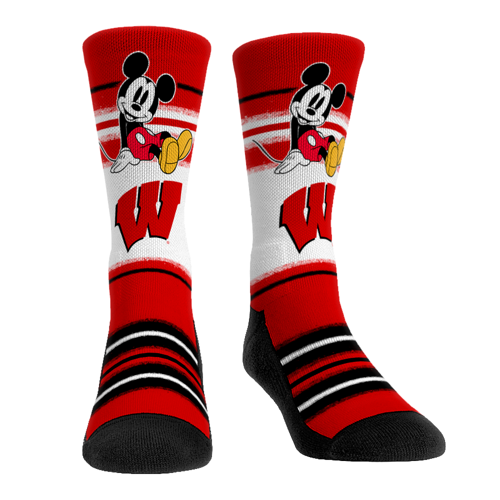 Wisconsin Badgers - Disney  - Sit Stripe | Rock 'Em Socks 1