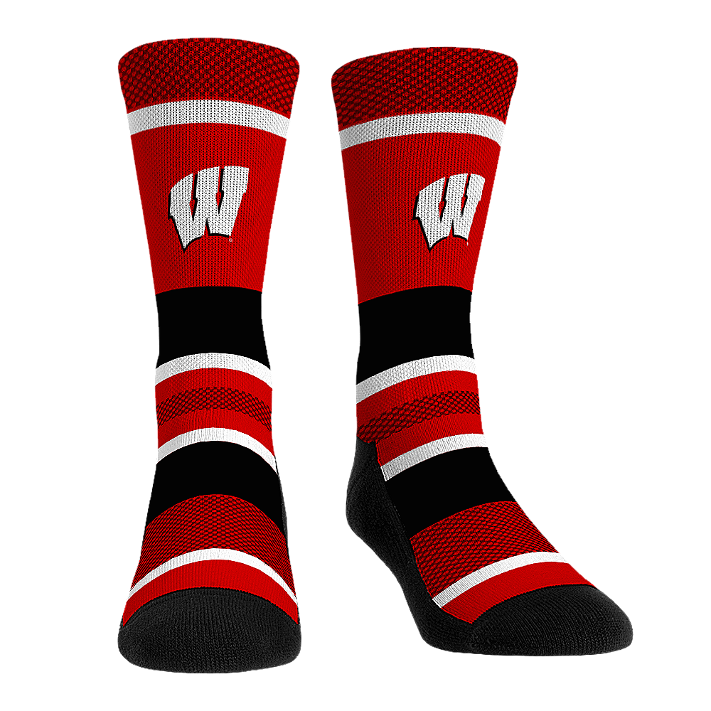 Wisconsin Badgers - Tech Stripe | Rock 'Em Socks 1