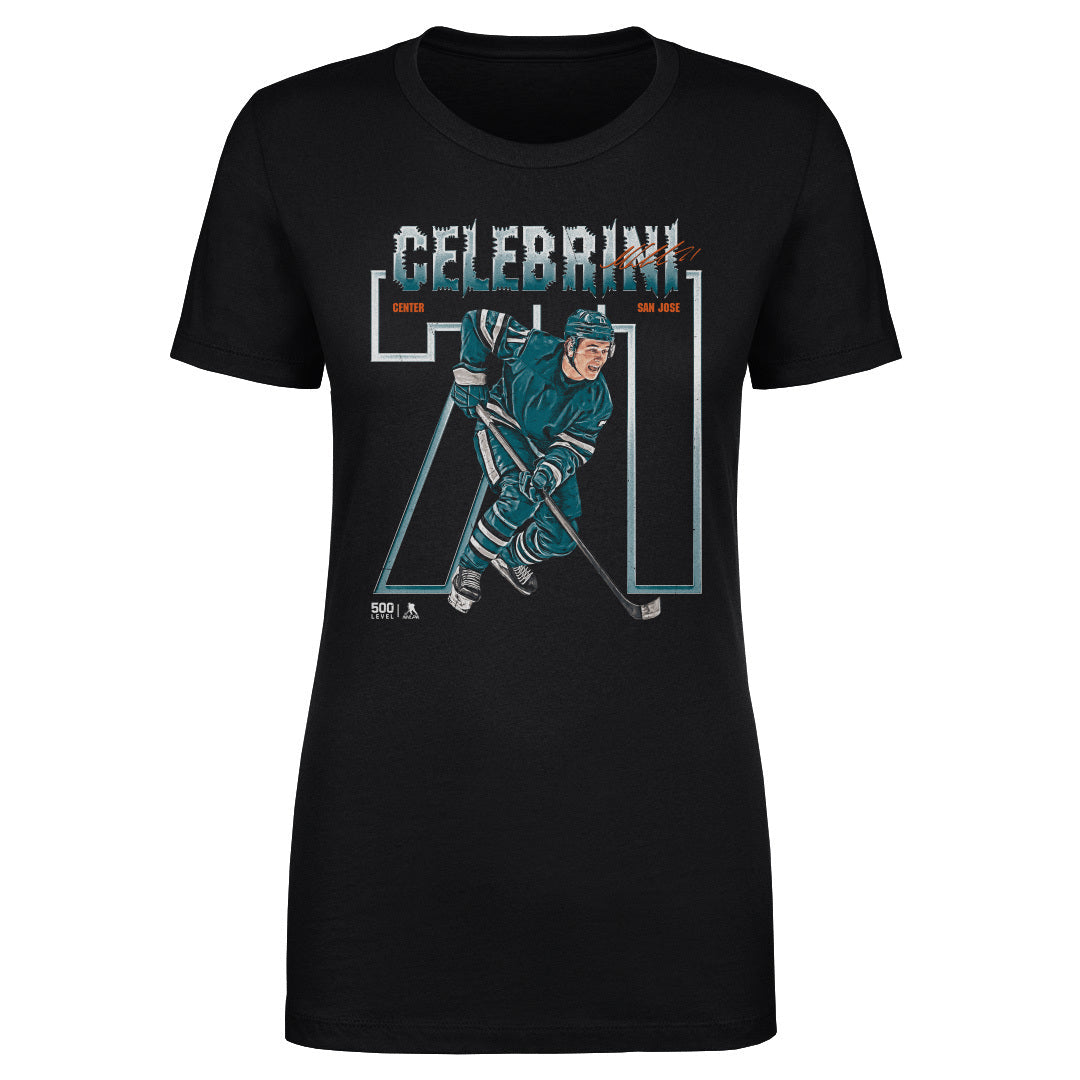 Macklin Celebrini San Jose Number Outline