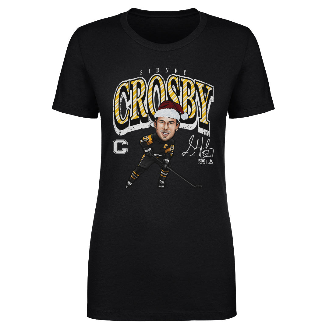 Sidney Crosby Pittsburgh Cartoon Santa Hat