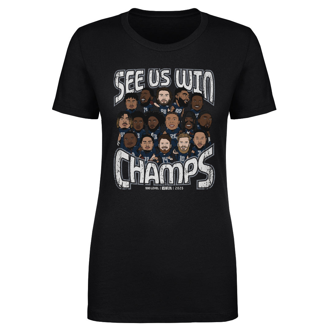 Seattle Football 2025 Champs Cartoon