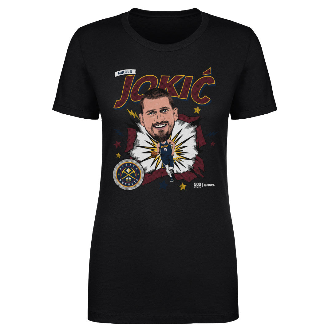 Nikola Jokic Denver Nuggets Caricature Retro
