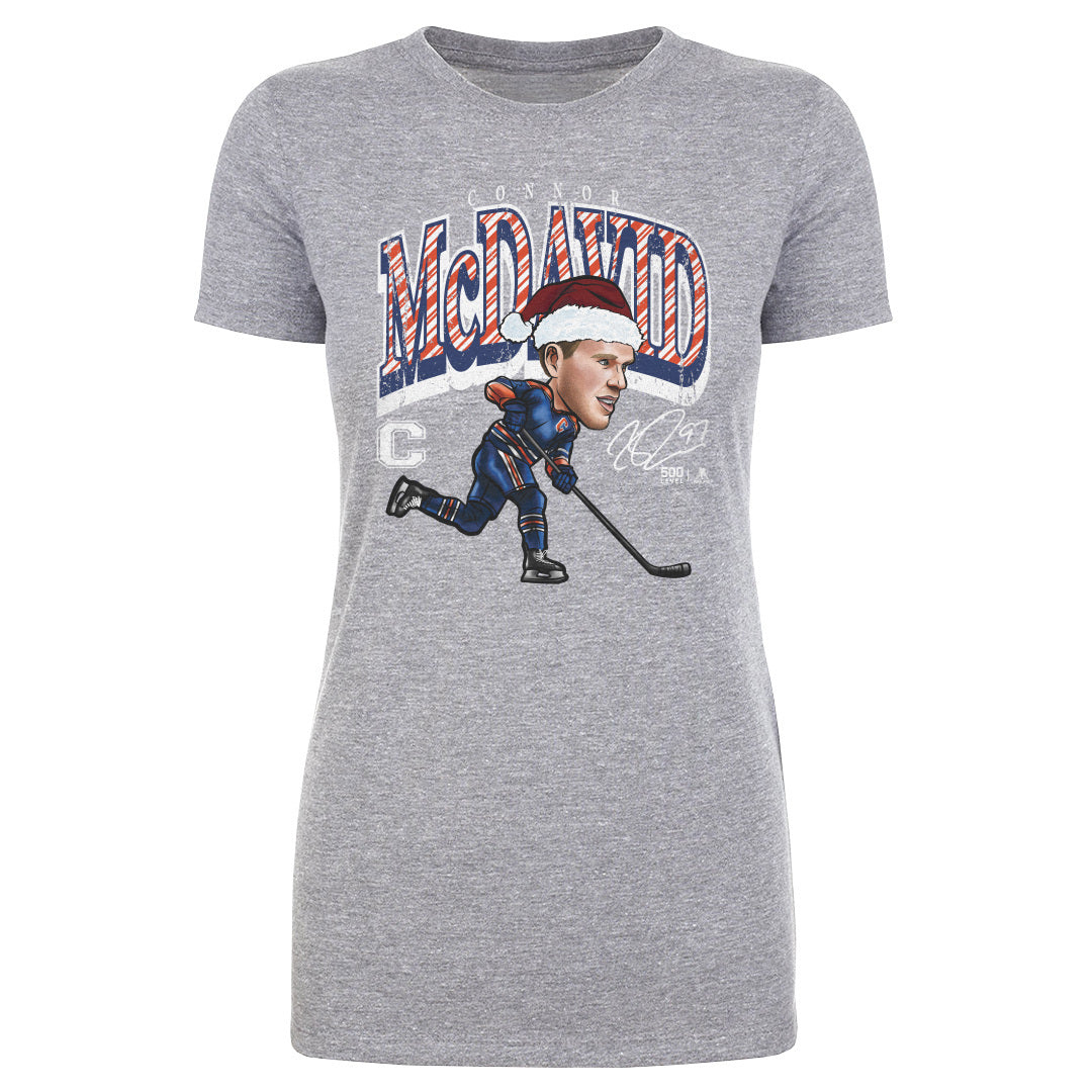 Connor McDavid Edmonton Cartoon Santa Hat