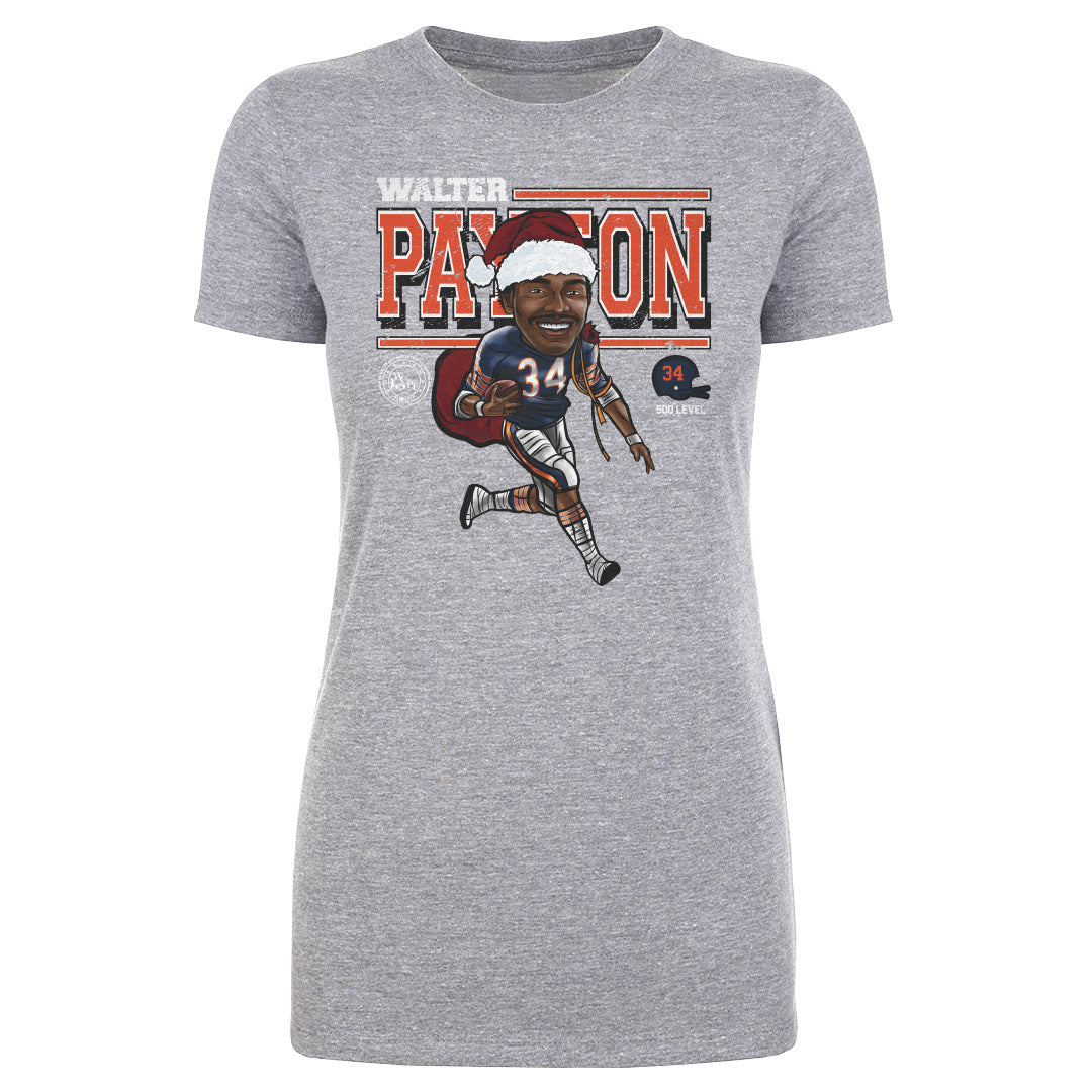 Walter Payton Chicago Cartoon Santa Hat 1