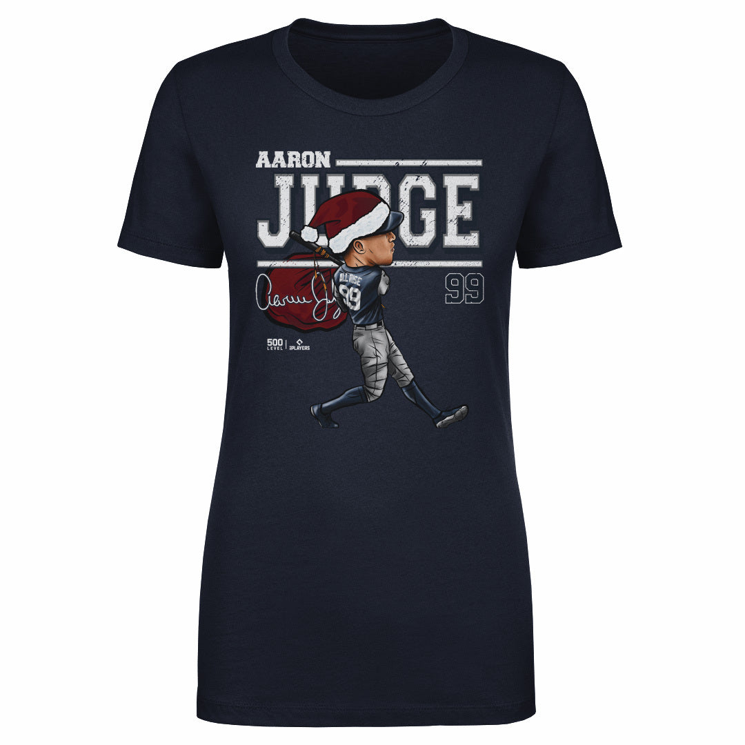 Aaron Judge New York Y Cartoon Santa Hat