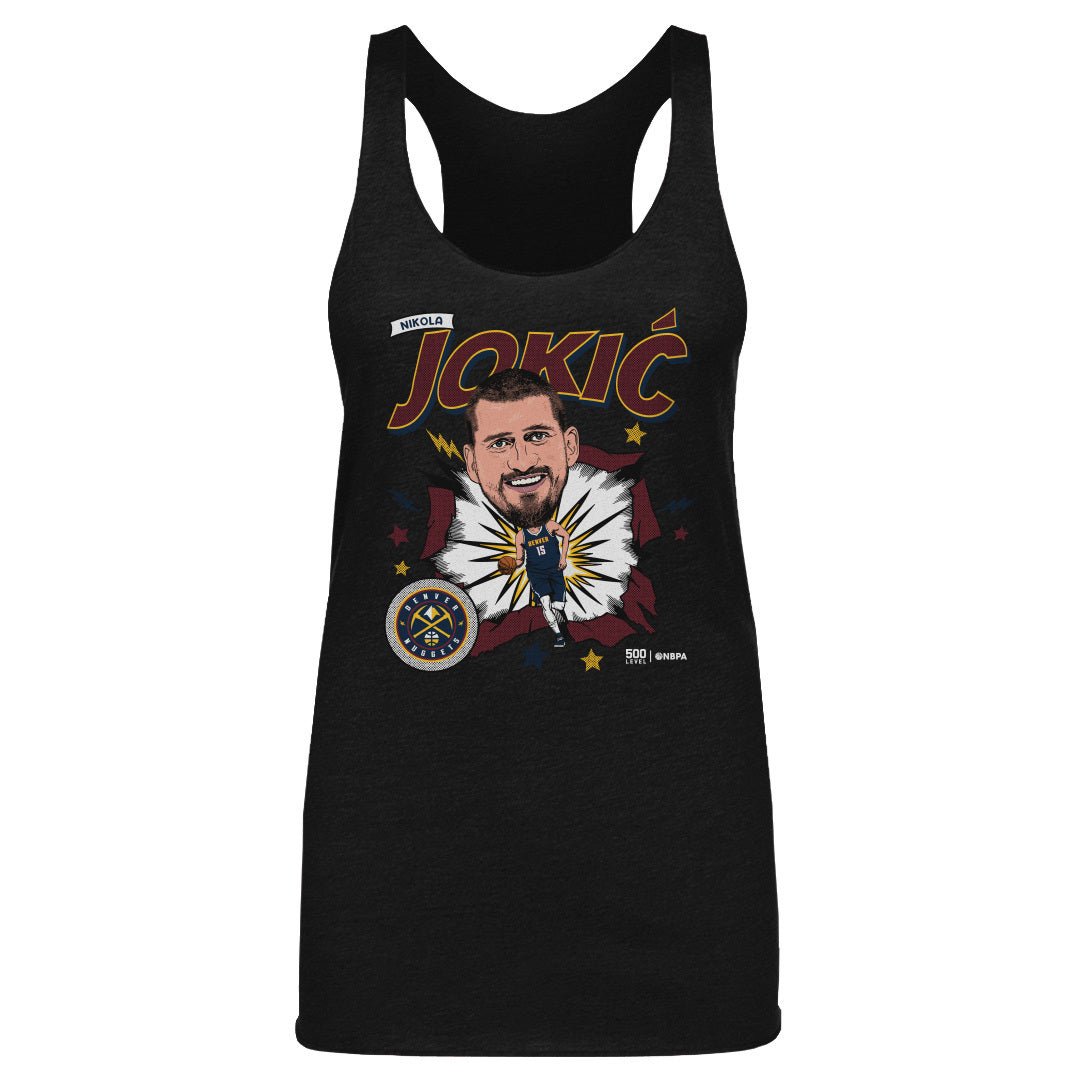 Nikola Jokic Denver Nuggets Caricature Retro