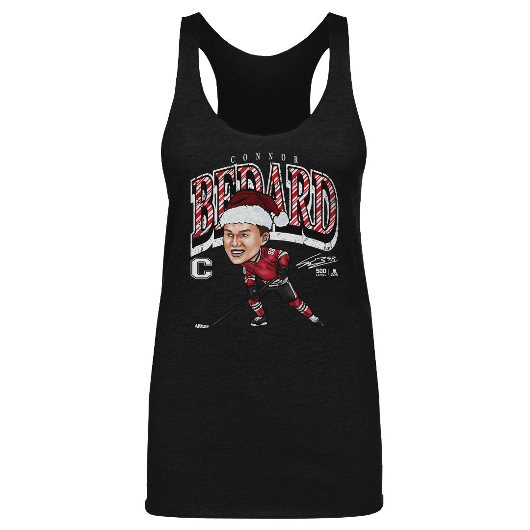 Connor Bedard Chicago Cartoon Santa Hat