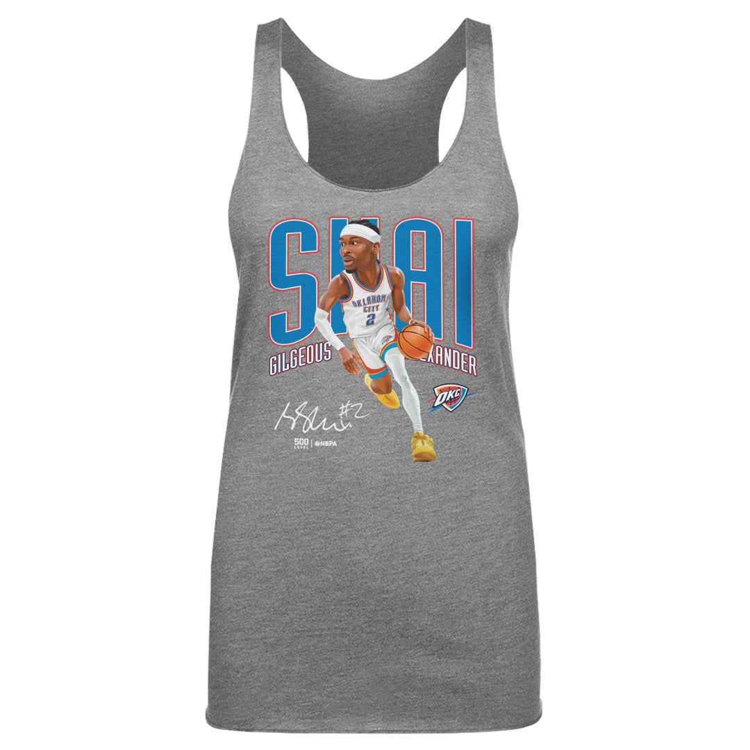 Shai Gilgeous-Alexander Oklahoma City Thunder Caricature WHT 1