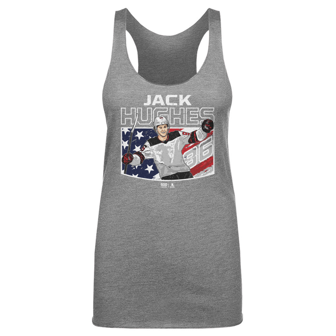 Jack Hughes New Jersey American Flag 3