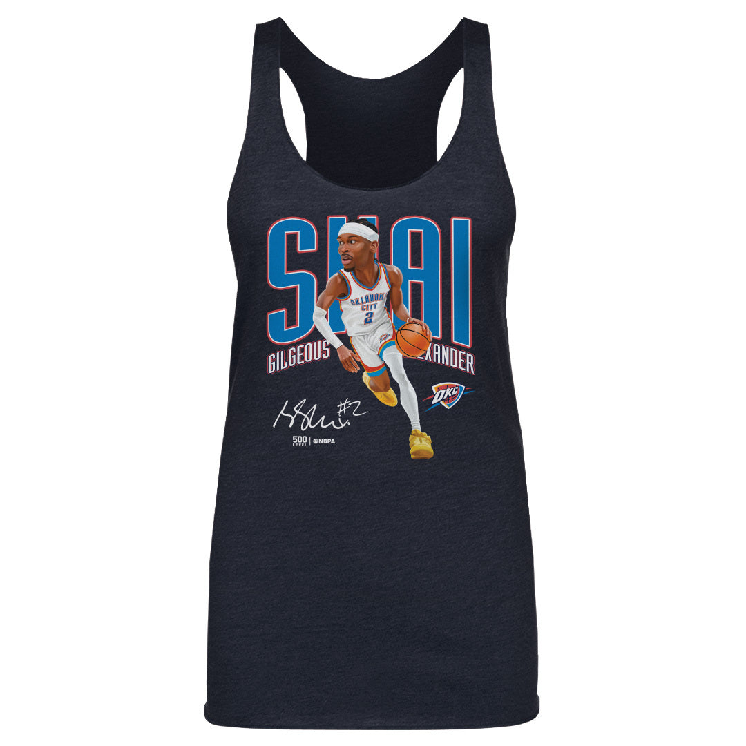 Shai Gilgeous-Alexander Oklahoma City Thunder Caricature WHT 2