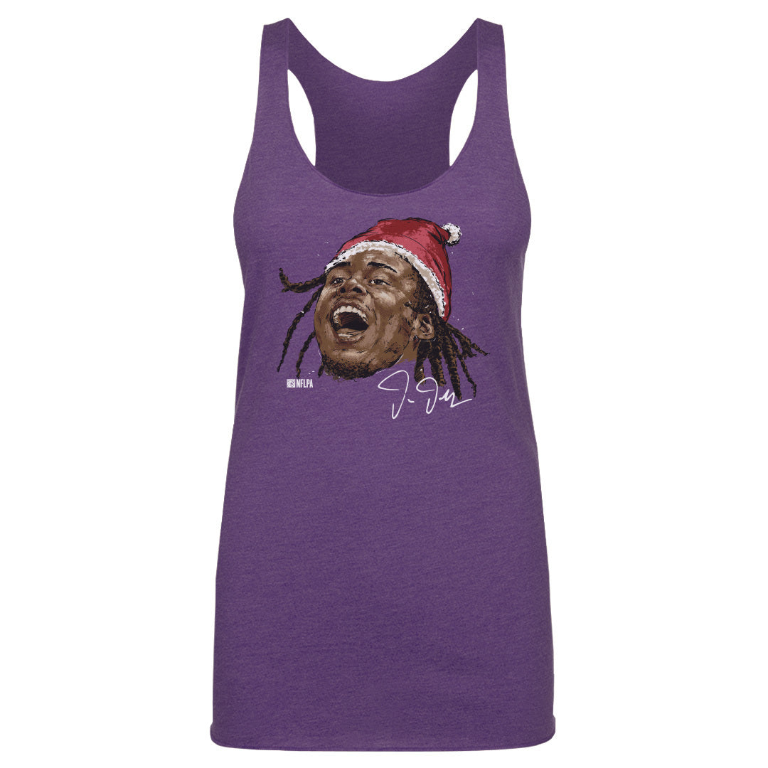 Justin Jefferson Minnesota Portrait Santa Hat