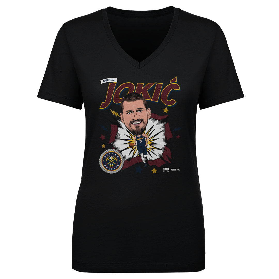Nikola Jokic Denver Nuggets Caricature Retro