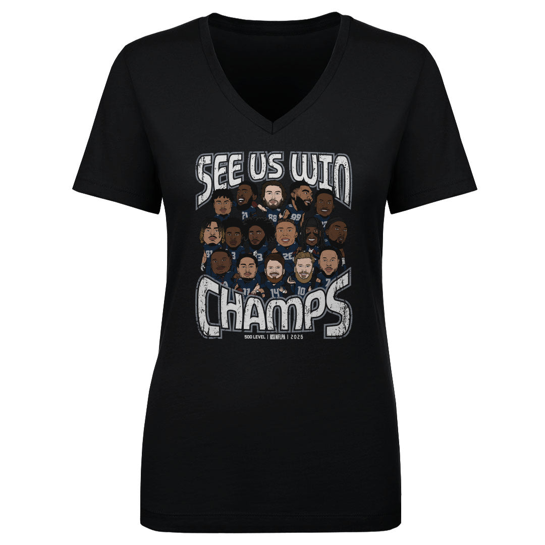 Seattle Football 2025 Champs Cartoon